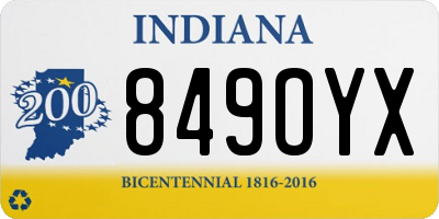 IN license plate 849OYX