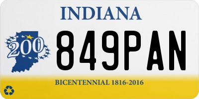 IN license plate 849PAN