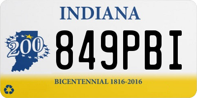 IN license plate 849PBI