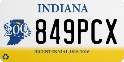 IN license plate 849PCX