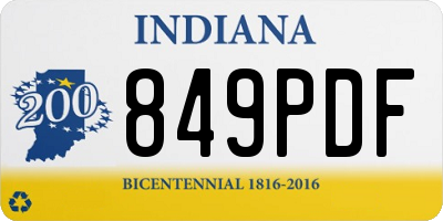 IN license plate 849PDF