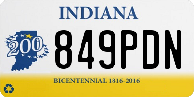 IN license plate 849PDN