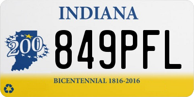 IN license plate 849PFL