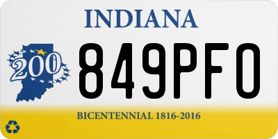 IN license plate 849PFO