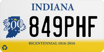 IN license plate 849PHF