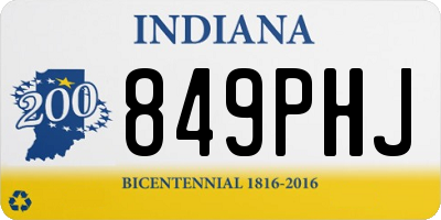 IN license plate 849PHJ