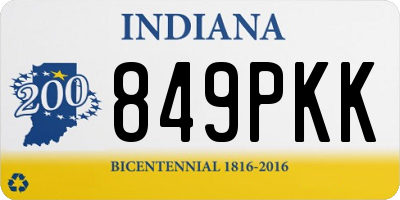 IN license plate 849PKK