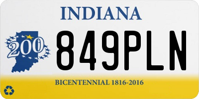 IN license plate 849PLN