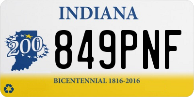 IN license plate 849PNF