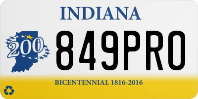 IN license plate 849PRO