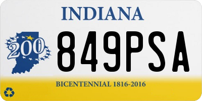 IN license plate 849PSA