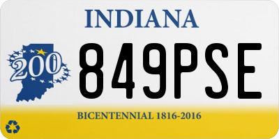 IN license plate 849PSE