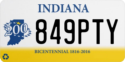 IN license plate 849PTY