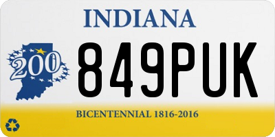 IN license plate 849PUK