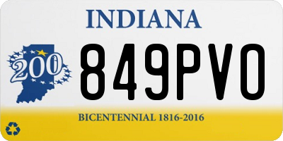 IN license plate 849PVO