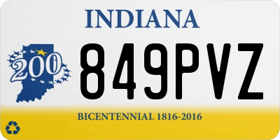 IN license plate 849PVZ