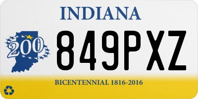 IN license plate 849PXZ