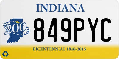 IN license plate 849PYC