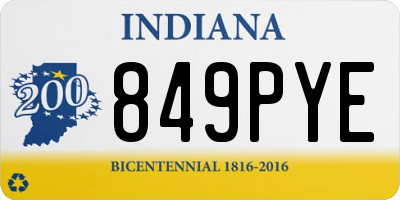 IN license plate 849PYE