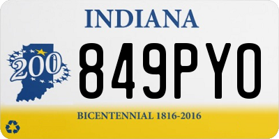 IN license plate 849PYO