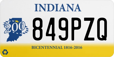 IN license plate 849PZQ