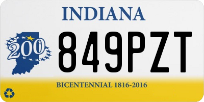 IN license plate 849PZT