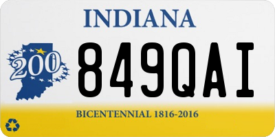 IN license plate 849QAI