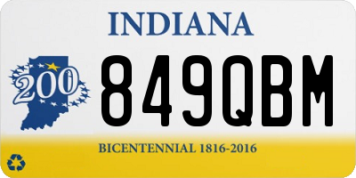 IN license plate 849QBM