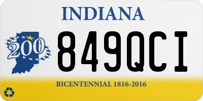 IN license plate 849QCI