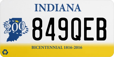 IN license plate 849QEB