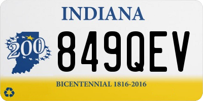 IN license plate 849QEV
