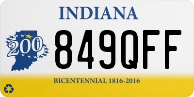 IN license plate 849QFF