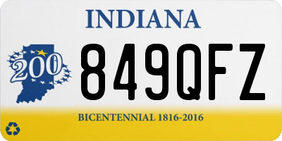 IN license plate 849QFZ