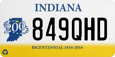 IN license plate 849QHD