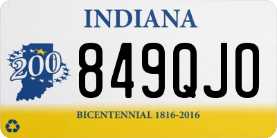 IN license plate 849QJO
