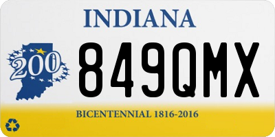 IN license plate 849QMX