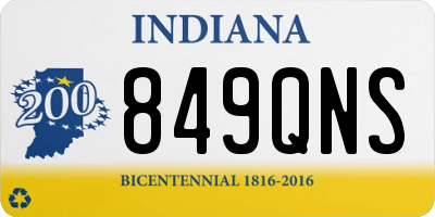 IN license plate 849QNS