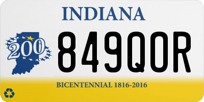 IN license plate 849QOR