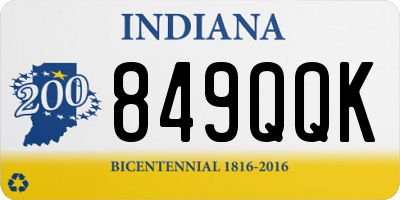 IN license plate 849QQK