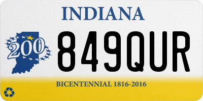 IN license plate 849QUR