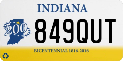 IN license plate 849QUT