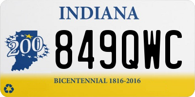 IN license plate 849QWC