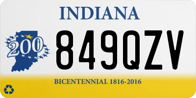 IN license plate 849QZV