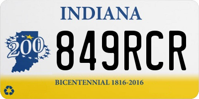 IN license plate 849RCR