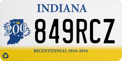 IN license plate 849RCZ