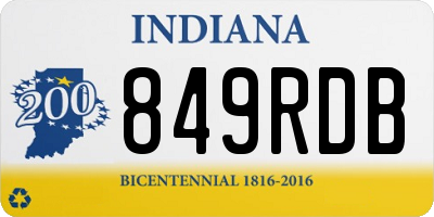 IN license plate 849RDB