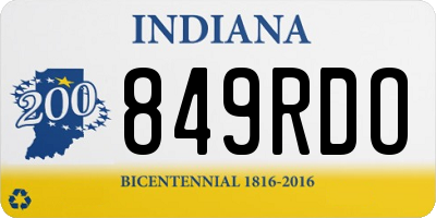 IN license plate 849RDO