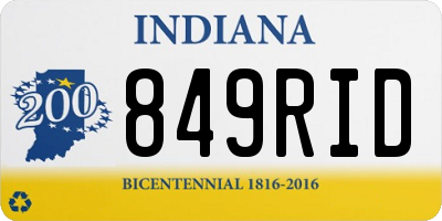 IN license plate 849RID