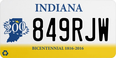 IN license plate 849RJW
