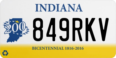 IN license plate 849RKV